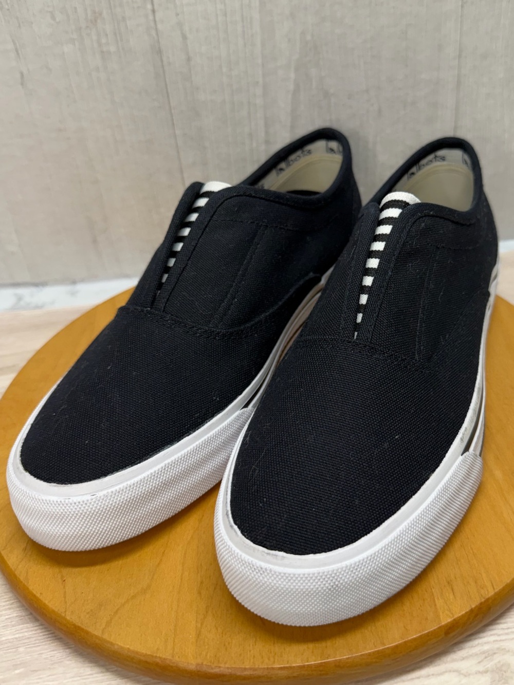 Talbots Kerry canvas slip-on sneakers 
Black & white size 8 loafers tennis shoes